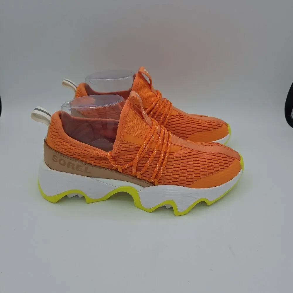Sorel Kinetic Impact II Lace Sneakers Orange Yellow Lightweight Womens 7.5 EUC